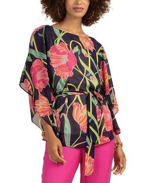 Trina Turk Regular Fit Eye Opener 2 Top - Red