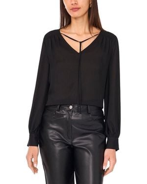 Vince Camuto V-Neck Blouse - Black