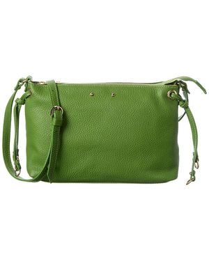 Italian Leather Crossbody - Green