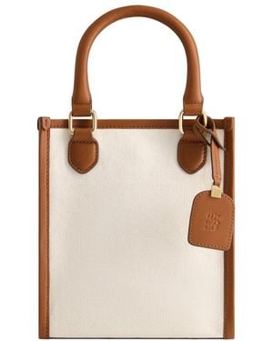 Tommy Bahama Solid North/South Canvas Tote - Brown
