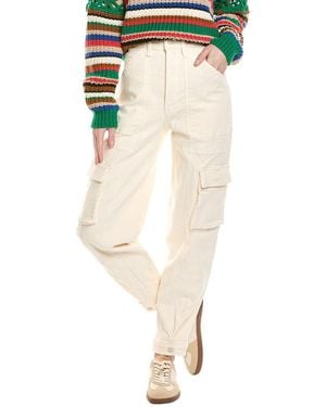 Mother The Curbside Flood Eggnog Cargo Jean - White