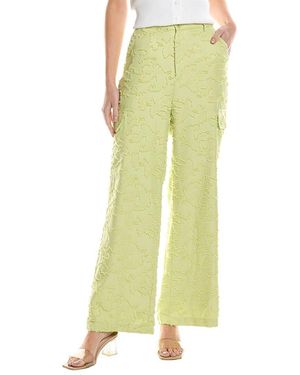 Gracia Fringe Pattern Cargo Pant - Yellow