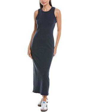 Splendid Terry Knit Cut Away Midi Dress - Blue