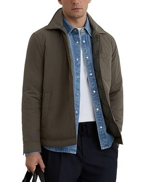 Reiss Vasey Nylon Quilted Ov Casual Shirt - Grey