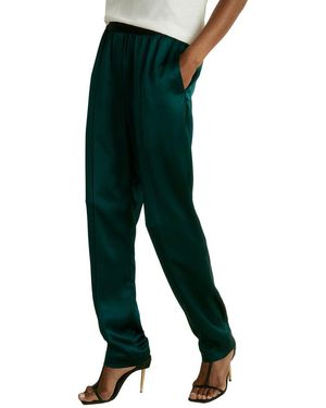 Reiss Elea Satin Occasion Taper Trouser - Green