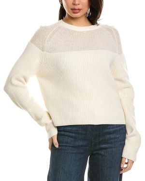 Cruna Odette Boxy Fit Knitted Crewneck Wool Jumper - Natural