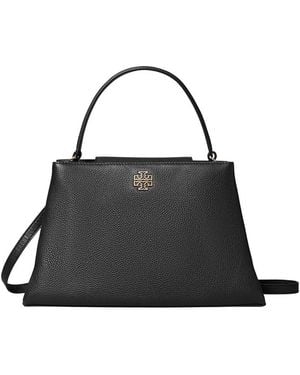 Tory Burch Britten Leather Satchel - Black