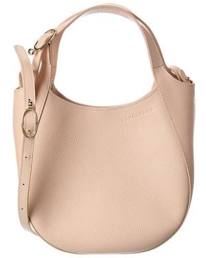 Longchamp Le Foulonne Leather Bucket Bag - Natural