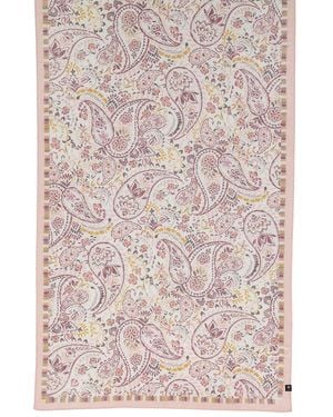 V. Fraas Ornamental Paisley Wrap Silk-Blend Scarf - Pink