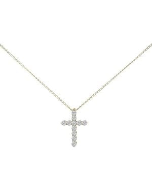 Haus of Brilliance 14K 0.50 Ct. Tw. Lab-Grown Diamond Pendant Necklace - Metallic