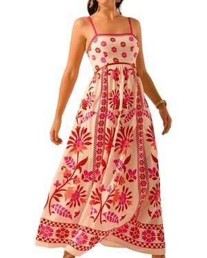 AMINA GLAM Midi Dress - Red