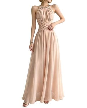 Linda Charm Sleeveless Maxi Dress - Natural