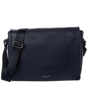 Cole Haan Belmont Leather Messenger Bag - Blue
