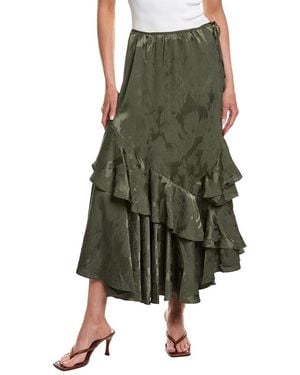 Free People Autumn Promenade Maxi Skirt - Green