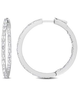 Rina Limor 14k 2.08 Ct. Tw. Diamond Inside-out Hoops - White