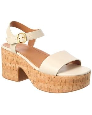 Fitflop Platfforms Leather Sandals - Natural