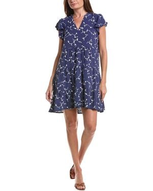 Cece Ruffle Tiered Dress - Blue