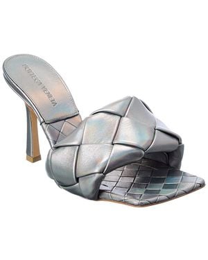 Bottega Veneta The Lido Intrecciato Leather Sandal - White