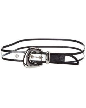 Christian Louboutin Bubble Pvc & Leather Belt - White