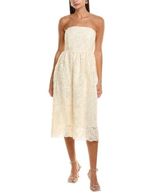 FLORA BEA NYC Sia Lace Midi Dress - Natural