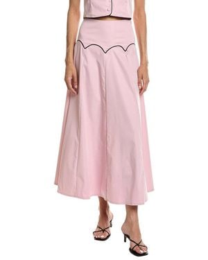 To My Lovers Solid Maxi Skirt - Pink