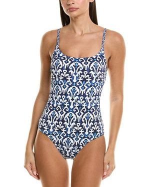 Tommy Bahama Island Cays Blooms Reversible One-Piece - Blue