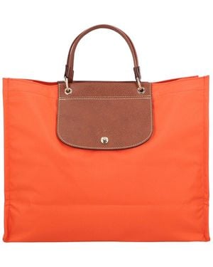 Longchamp Cabas Large Canvas Tote - Orange