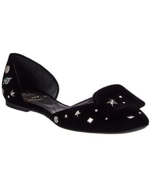 Roger Vivier Velvet Ballet Flat - Black