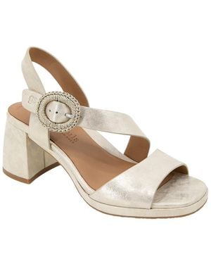 Gentle Souls By Kenneth Cole Roma Leather Sandal - Metallic
