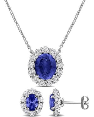 Created Forever 10.00 Ct. Tw. Lab-Grown Diamond & Lab-Grown Created Sapphire Set - Blue