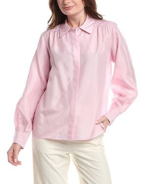 Rebecca Taylor Charm Silk Blouse - Pink