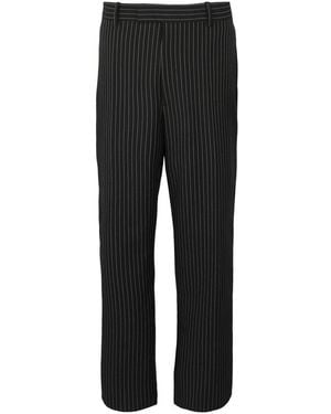Ferragamo Pinstripe Trouser - Black