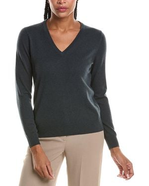 N.Peal Cashmere Phoebe V-Neck 100% Cashmere Jumper - Black
