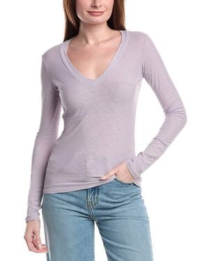 James Perse Relaxed V-Neck T-Shirt - Purple