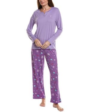 Hue 2Pc Timeless Jersey Pyjama Set - Purple