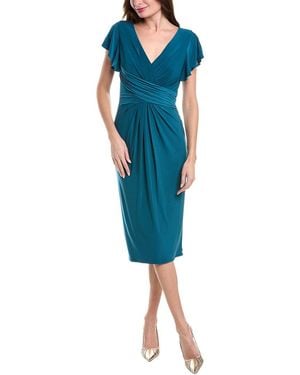 Rene Ruiz Draped Cocktail Dress - Blue