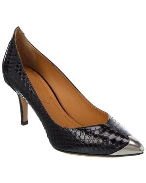 Isabel Marant Pavis Snake-Embossed Leather Pump - Black