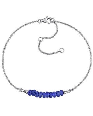 Rina Limor 0.82 Ct. Tw. Sapphire Bead Bar Bracelet - White