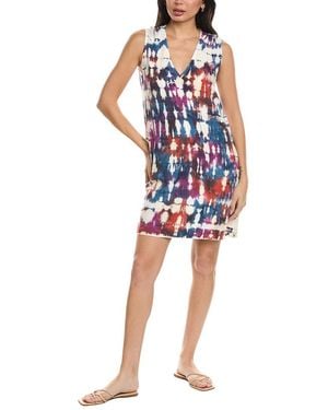 Young Fabulous & Broke Hoku Linen-Blend Shift Dress - Blue