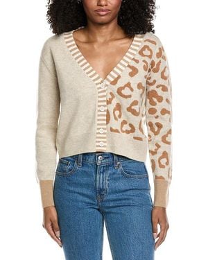 Brodie Cashmere Mix Animal Wool & Cashmere-Blend Cardigan - Blue