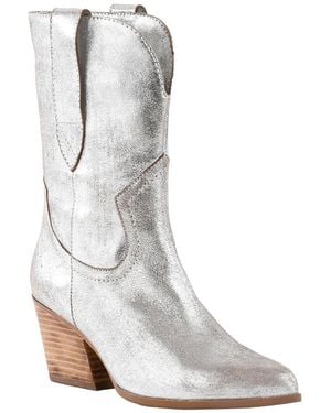 Seychelles Line Dance Suede Boot - White