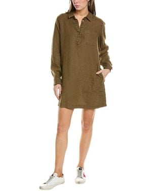 Michael Stars Eleanor Linen Utility Shirtdress - Green
