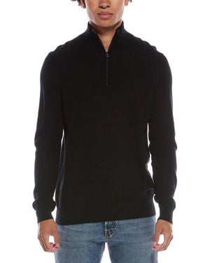 Amicale Cashmere 1/4-Zip Cashmere Jumper - Black