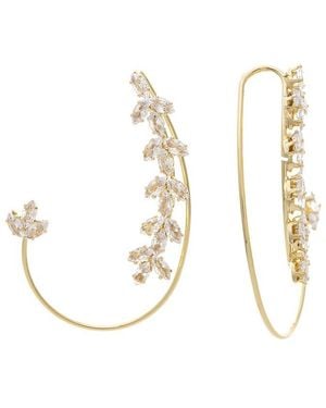Rivka Friedman 18K Plated Cz Earrings - White