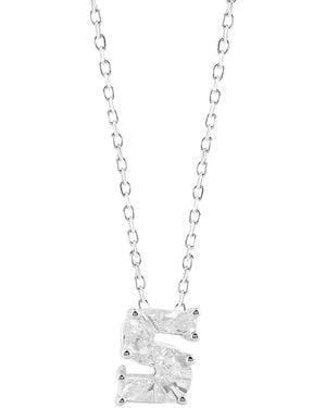 Brilliant Bloom 14K 1.50 Ct. Tw. Lab-Grown Diamond Initial Pendant - White