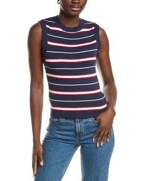 French Connection Stripe Vest - Blue