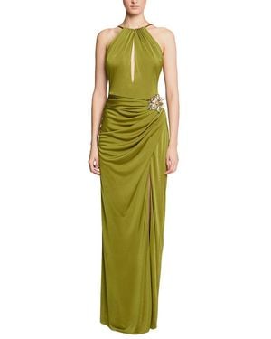 Halston Elin Gloss Jersey Gown - Green