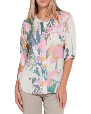 Lyssé New York Viviana Satin Shirt - Grey