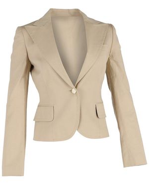 Dolce & Gabbana Single-Breasted Blazer, Size It (Authentic Pre-Loved) - Natural
