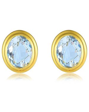 Kai Fine Jewelry 14K 3.50 Ct. Tw. Aquamarine Stud Earrings - Blue